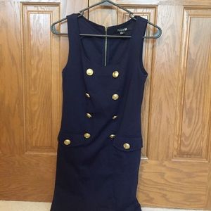 Navy Vintage Style Dress